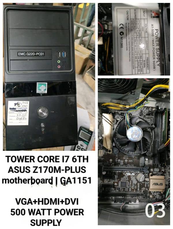 ASUS GAMING TOWER PC I7 6TH WIYH NVME OPTION 0