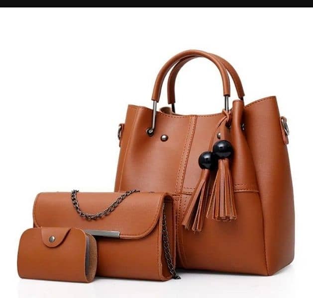 3pcs women PU Leather bag 3