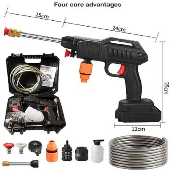 Automatic Cordless Wireless Car Wash Spray Gun High Pressure Kit 5