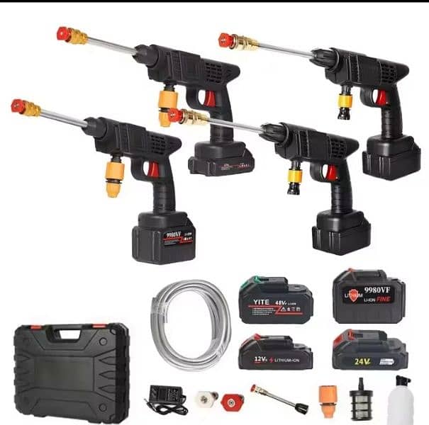 Automatic Cordless Wireless Car Wash Spray Gun High Pressure Kit 7