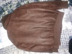 Brown sweed leather jacket