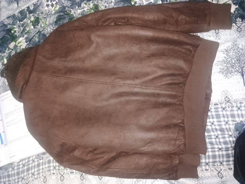 Brown sweed leather jacket 0