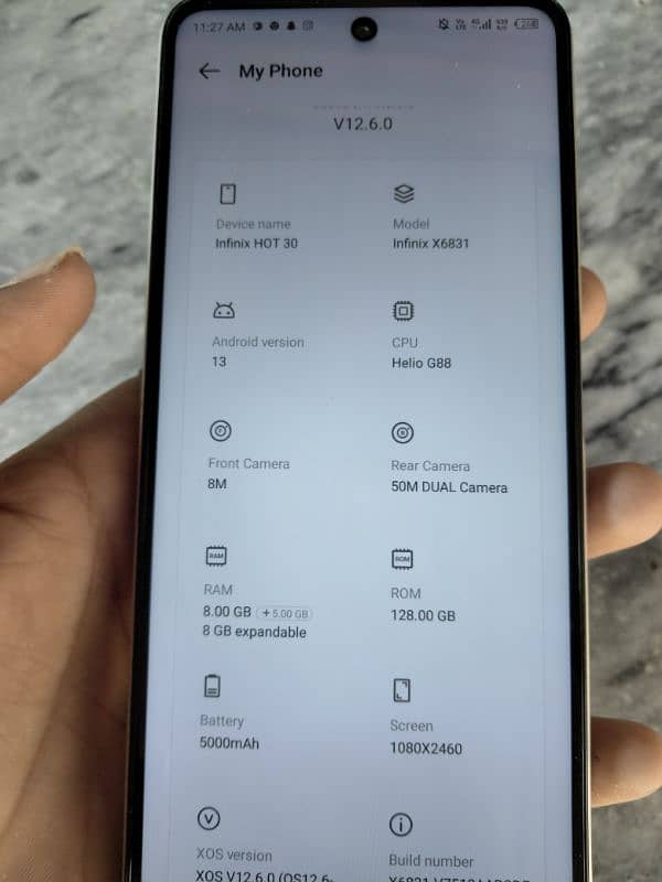Infinix hot 30 8+8 128 7