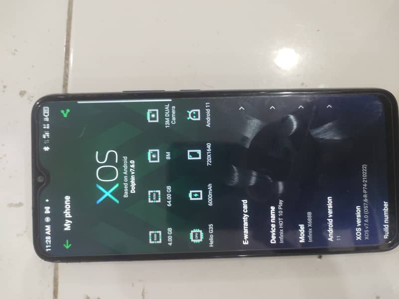 Infinix hot 10 play 4/64 3