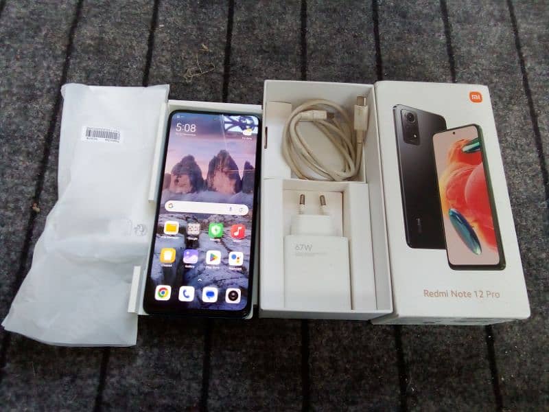 Redmi note 12 pro 8+8gb 256gb complete Saman 1