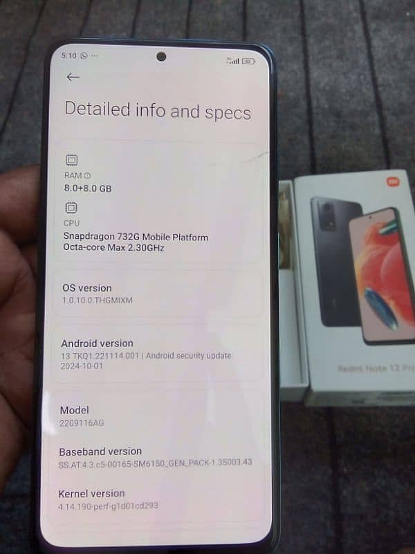 Redmi note 12 pro 8+8gb 256gb complete Saman 4