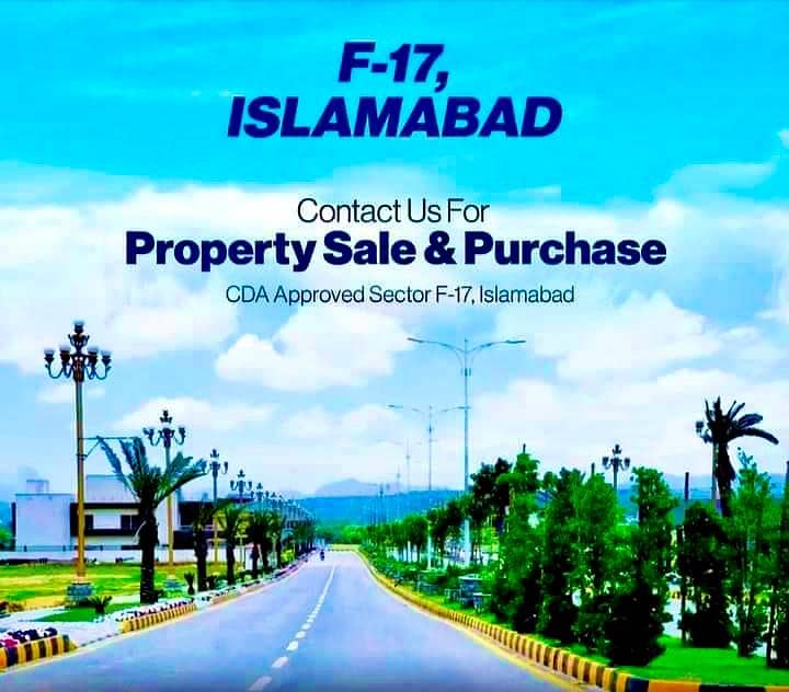 1 KANAL SUN FACE PLOT FOR SALE F-17 ISLAMABAD ALL FACILITY AVAILABLE CDA APPROVED SECTOR 0