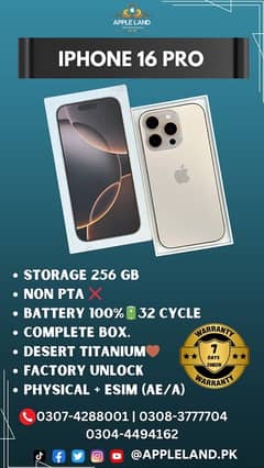 IPHONE 16 PRO 256 GB