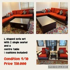 Elegant L-Shaped Sofa Set for Sale