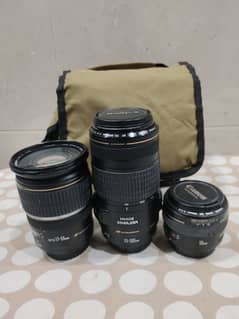 Canon Ultrasonic 50mm 17-55mm 75-300mm