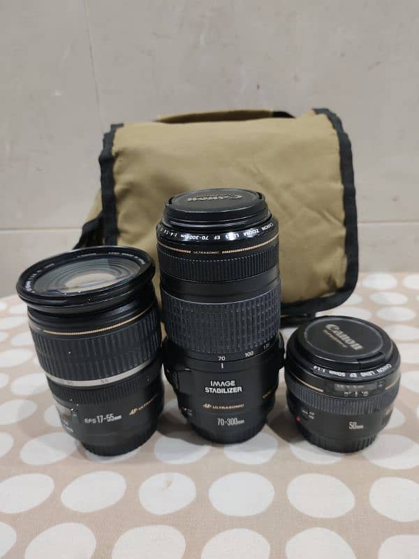 Canon Ultrasonic 50mm 17-55mm 75-300mm 0