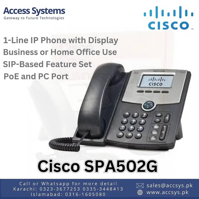 IP Phones Grandstream 1625 | Cisco Spa 502,SPA504|SPA303| 0335-3448413 1