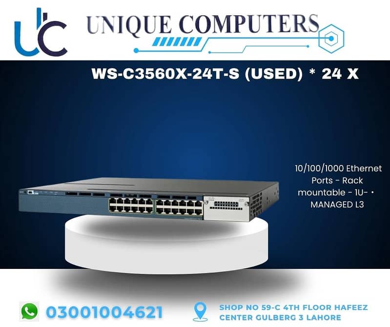 WS-C3560X-24T-S (USED) * 24 X 0