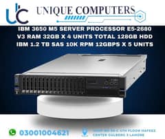 IBM 3650 M5 SERVER PROCESSOR E5-2680 V3 RAM 32GB X 4 UNITS TOTAL 128G