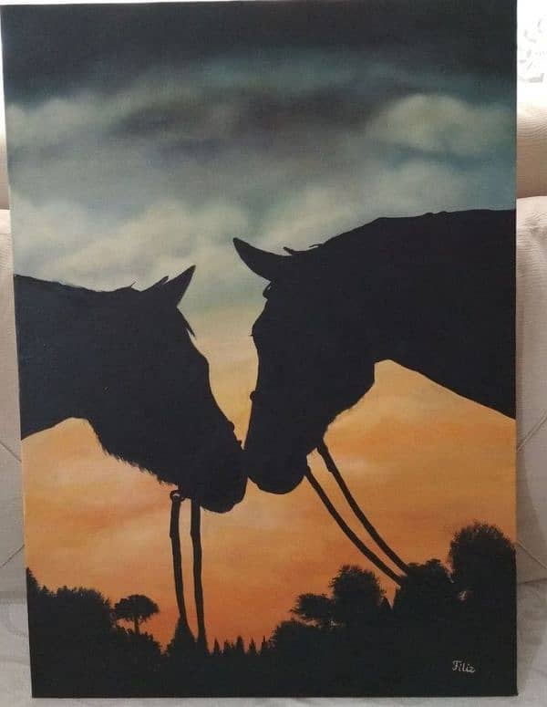 "Sunset with The Shadows Of Horses" 0