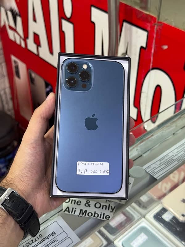 iphone 12 pro max 128gb pta approve blue 0