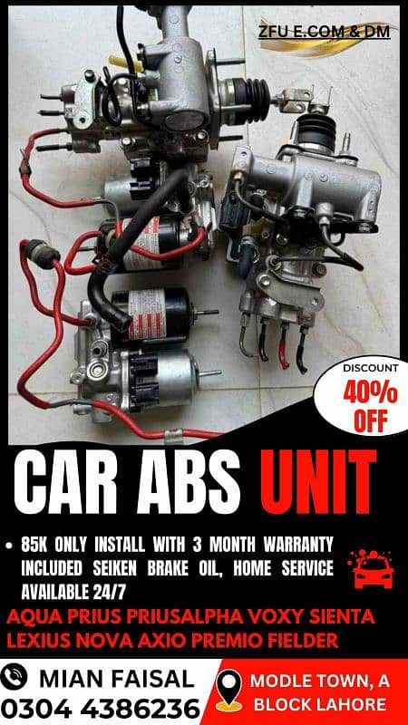 ABS unit available  aqua prius riusalpha voxy sienta lexius nova ETC 0