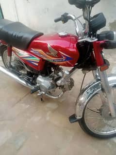 Honda CD 70te 2020model all Punjab number for sale 03270513294