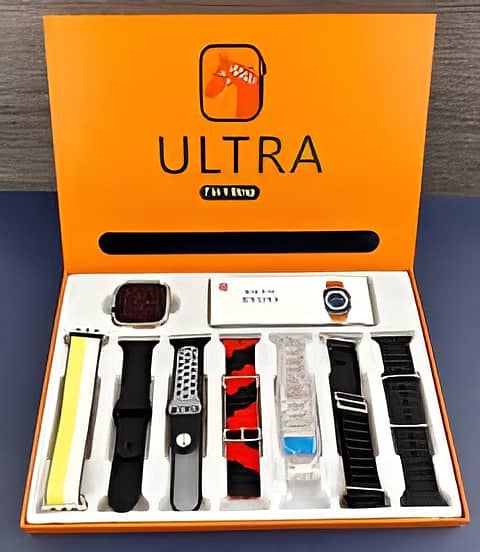 7 In 1 Ultra Smart Watch Series 8 Wireless Charging 7 Straps 1