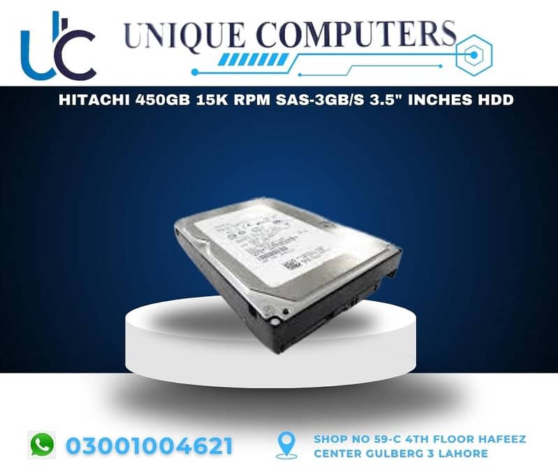 HITACHI 450GB 15K RPM SAS-3GB/S 3.5" INCHES HDD 0