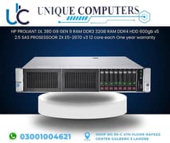 HP PROLIANT DL 380 G9 GEN 9 RAM DDR3 32GB RAM DDR4 HDD 600gb x5 2.5 S