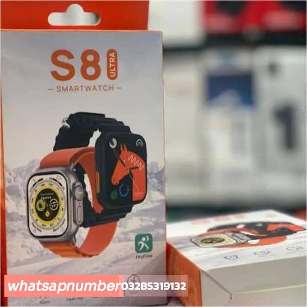 S8 Ultra Smart Watch,Orange (delivery all pakistan) 0