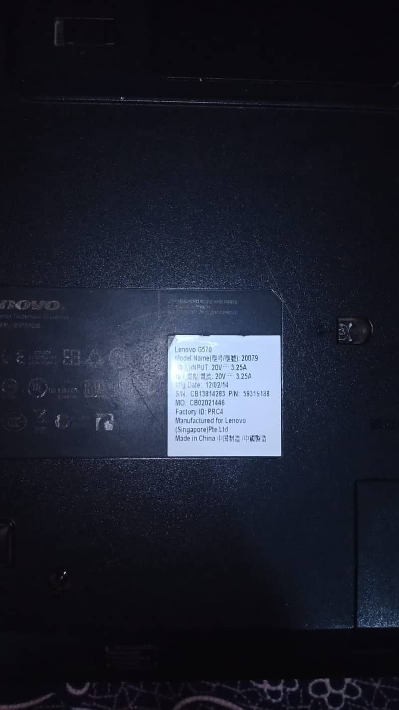 Lenovo G570 2nd gen 4gb ram 250gb hdd 1