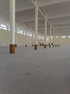 port Qasim eastern zone 120000 sq ft space with 40 feet hight RCC with huge car and bikes parking