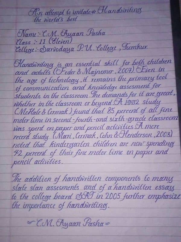 hand writing assignment work 0