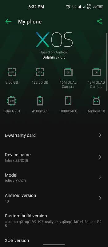 infinix zero 8i 8gb Ram 128gb 33 watts fast charging. 9