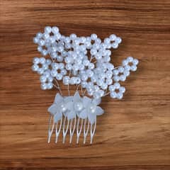 crystal pearl bridal hair clip