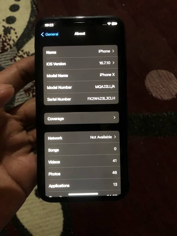 iphone x (64gb) non pta 7