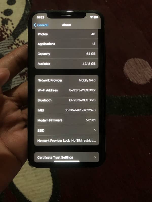 iphone x (64gb) non pta 8