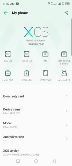 Infinix 6/128 GB