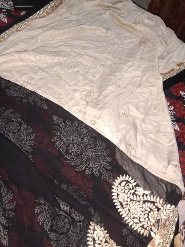 chiffon new black and moon light off white color pretty saree article 4