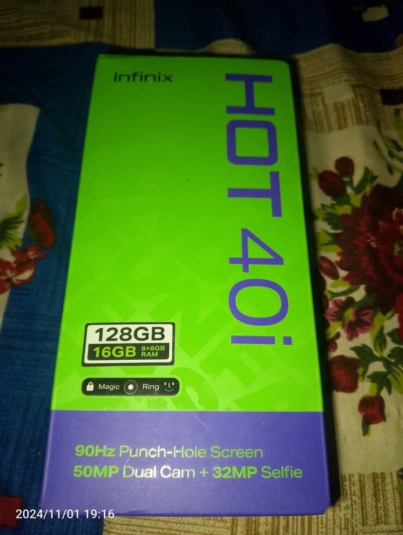 Infinix hot 40i 9 month warranty Rs29999 0