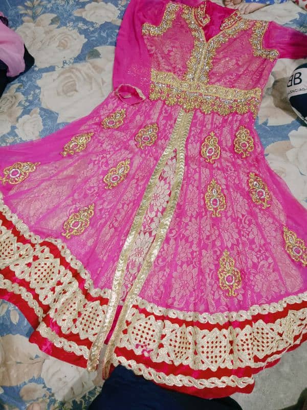 full Fancy long frock 3 piece only one time used 1