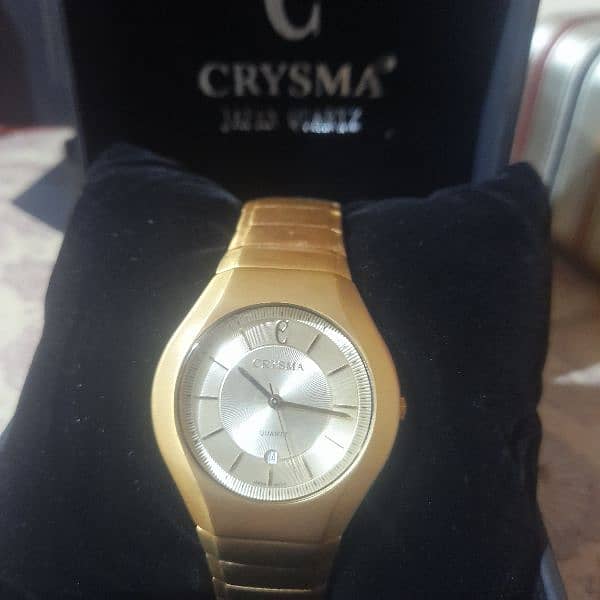 Golden watch crysma original 3