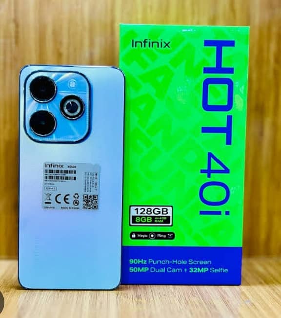 Infinix Hot 40i  (8/128) with box and charger 0