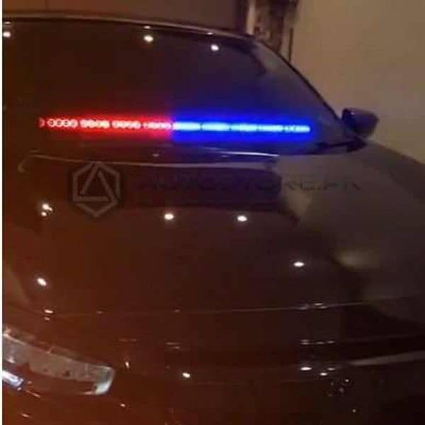 Car Dashboard Police Strip Light Red and Blue Flexible Emergency SOS 1