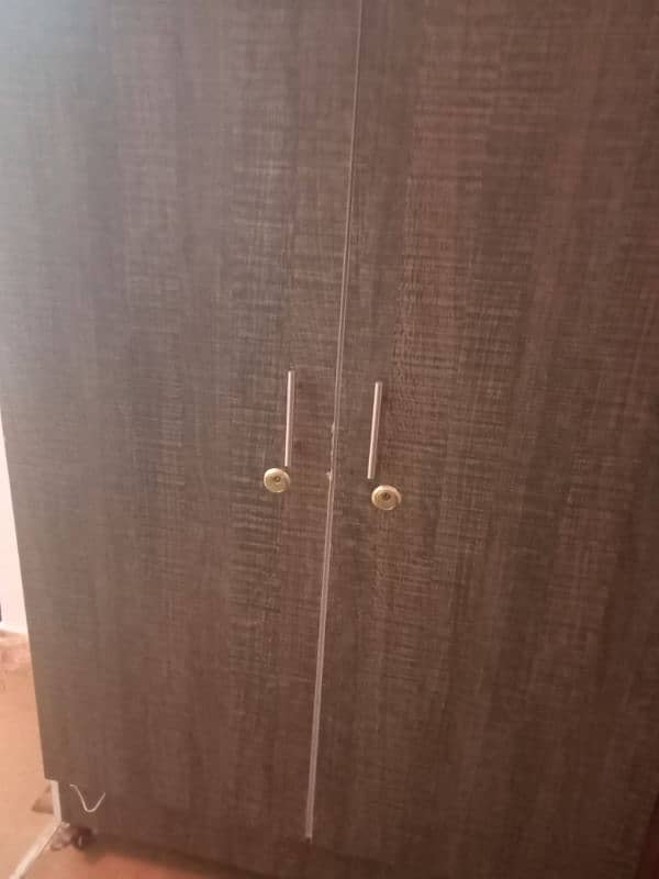 used almirah 2 cupboards with a lock 0