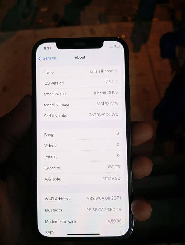 i phone 12 pro 128 GB PTA approved 80% bettery health 4