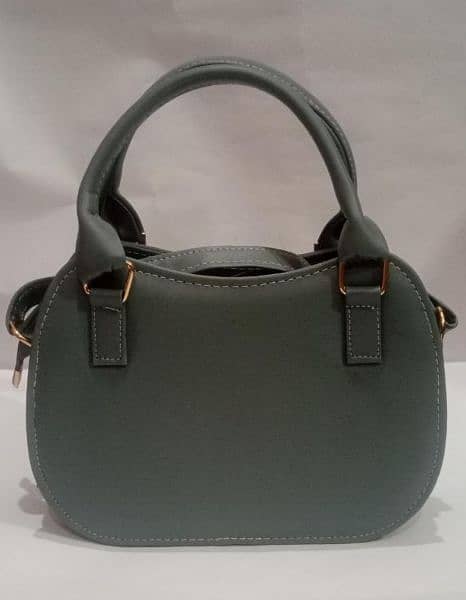 Leather Plain Hand Bag 1