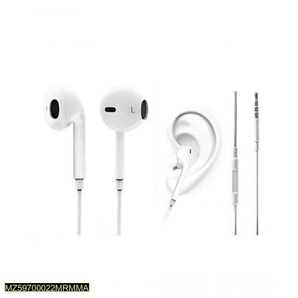 Wired Handsfree, White 0