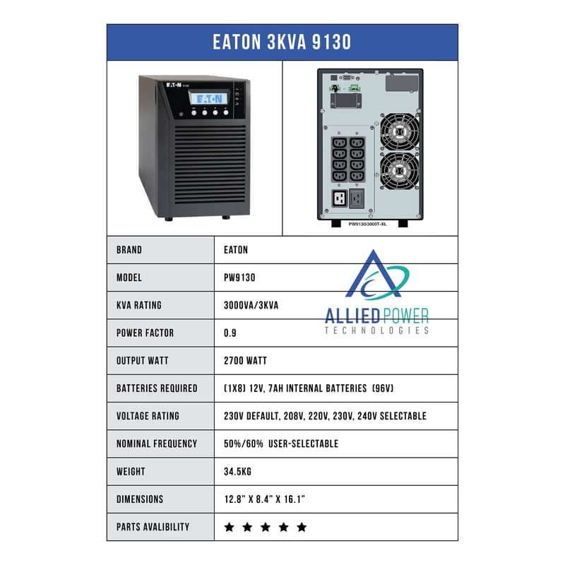 Online UPS 1kva - 6kva APC, Eaton, Emerson For industrial and IT load 7