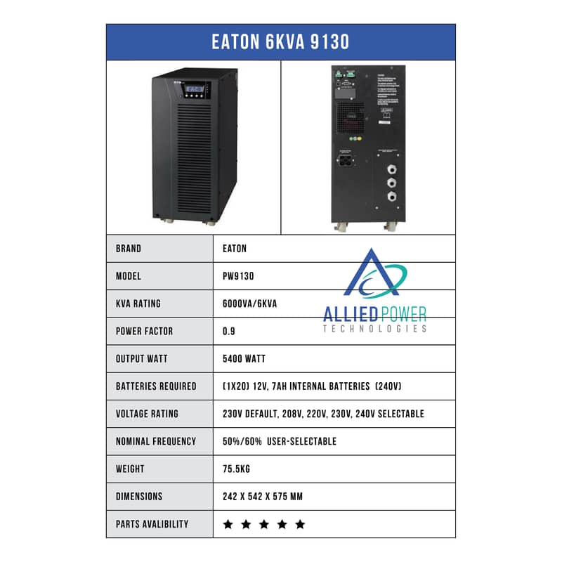 Online UPS 1kva - 6kva APC, Eaton, Emerson For industrial and IT load 11