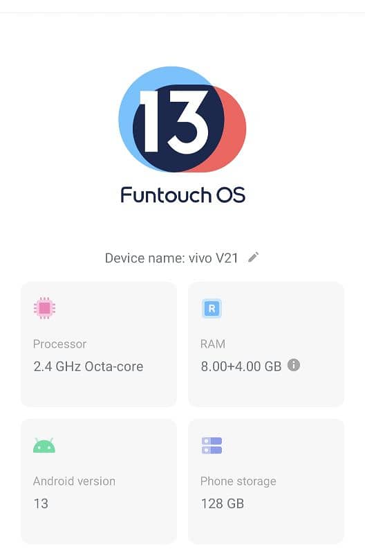 vivo v21.8+4/128 4