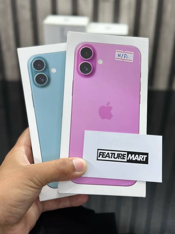 iPhone 16 Plus JV 128GB Box Pack Pink and Teal Colour 0