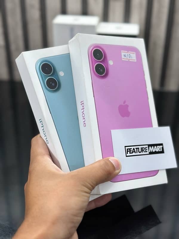 iPhone 16 Plus JV 128GB Box Pack Pink and Teal Colour 1