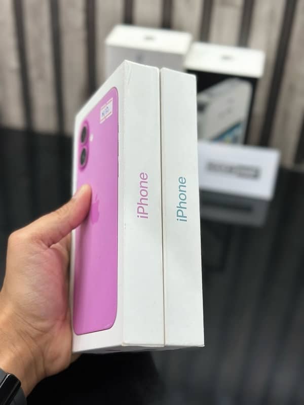 iPhone 16 Plus JV 128GB Box Pack Pink and Teal Colour 2